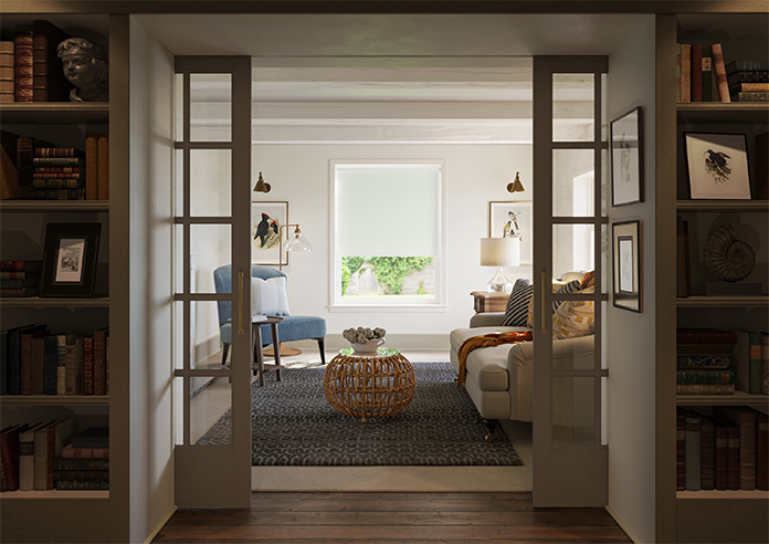 Rivulet (Blackout), Frost White - Roller Blind - Image 8